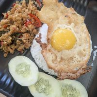 Try the kophrao with plant based meat and vegan fried egg! It was so good. I'd definitely recommend at The Vegano Corner in Chiang Mai