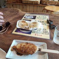 Soft rice cake with walnut based sauce (gohei-mochi) at Konohanaya - 木ノ花屋 in Nagano