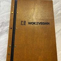 Nice menu design at WOK2VEGAN in Birmingham