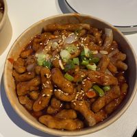 Sweet chilli vegan shredded beef  at WOK2VEGAN in Birmingham