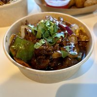 Vegan Lamb in Black Bean Saucee  at WOK2VEGAN in Birmingham