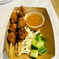 Satay skewers   at WOK2VEGAN in Birmingham