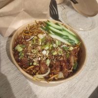 Crispy duck chow mein at WOK2VEGAN in Birmingham