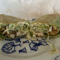 Vegan chicken cutlet grilled wrap at Nardelli's Grinder Shoppe in Naugatuck