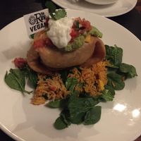 Vegan Chimichanga (delicious!!!!) at The Reverence Hotel in Footscray