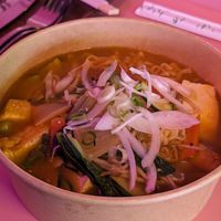 Ramen soup at Kimbu Korean Kimbap & Burger in Munich