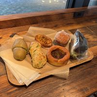 The big bread haul!  at Earth Bakery in Yokohama