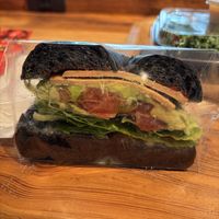 Bagel sandwich  at Earth Bakery in Yokohama