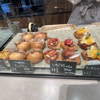 Omg how could I forget to mention the sweet potato danish!!!   All the way to the left.   Out of this world.    at Earth Bakery in Yokohama