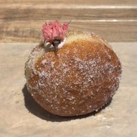 Sakura cream donut   at Earth Bakery in Yokohama