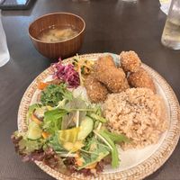 Karaage plate  at LOTUS CAFE TOKYO in Tokyo