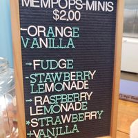 Current menu at Mempops in Memphis