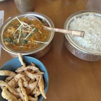 Veg curry with rice at Tandoor Indian Restaurant Tamarindo in Tamarindo