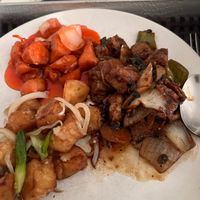 Salt and Pepper tofu Black bean vegan chicken and Hong Kong vegan  chicken at Happy Valley in Rochester