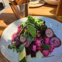 Beet ceviche at Alimentaria Mexicana in Vancouver