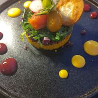 Starter - can't remember what it was but it tasted good! at Tantaluna in Fuerteventura