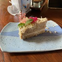 Vegan Coconut Caramel Cake  at The Garden Kafe at The Yoga Barn in Ubud