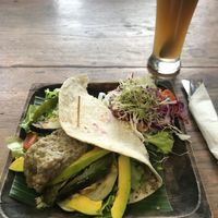 Vegan Pita at The Garden Kafe at The Yoga Barn in Ubud