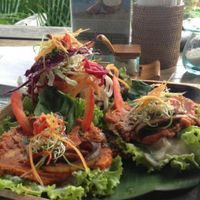Raw Pizza at The Garden Kafe at The Yoga Barn in Ubud