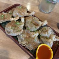Fried oyster mushrooms  at Rau Ơi Eatery in Hoi An