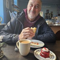 Vegan sausage roll and vegan Red Velvet cupcake! at Greenham Control Tower and Cafe in Thatcham
