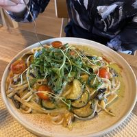 “Syrové” linguine  at VegÁno in Liptovsky Hradok