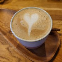 Cappuccino at VegÁno in Liptovsky Hradok