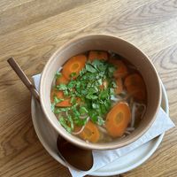 Appetizer, noodle soup  at VegÁno in Liptovsky Hradok