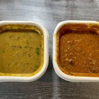 Veg curry & lentil curry  at Namaste Inbhir Nis  in Inverness