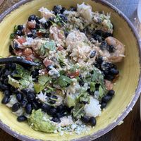 Baja bowl with shrimp and black beans at Crafted The Art of the Taco in Greensboro