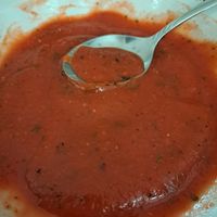 Beetroot soup with sweet potato, blended (traditional with a twist at Vieta in Vilnius