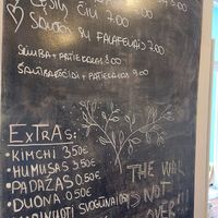 Table menu at Vieta in Vilnius