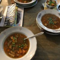 soup of the day - miso  at Vieta in Vilnius