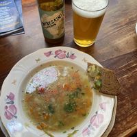 cabbage soup  at Vieta in Vilnius