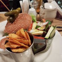 Tofu burger at Vieta in Vilnius
