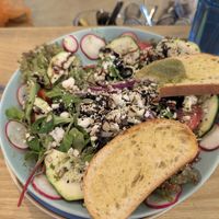 Greek salad at Vieta in Vilnius