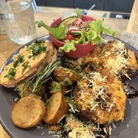 Stuffed portobello  at Vieta in Vilnius