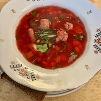 Ukrainische Borschtsch  at Vieta in Vilnius