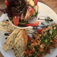 Scrambled tofu at Vieta in Vilnius