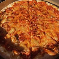 Vegan cheese and pepperoni pizza with regular crust!  at Jad's Pizza in Downingtown