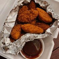 Vegan boneless wings and barbecue sauce!  at Jad's Pizza in Downingtown