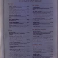Menu at The New Inn in Winchelsea