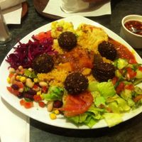 vegan falafel platter  at Euphrat in Freiburg