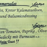 Menu  at Kaffeewirtschaft in Koblenz