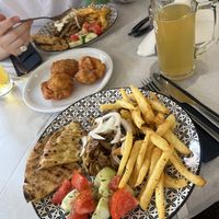 Vegan gyros  at Ta Kaloudia in Corfu