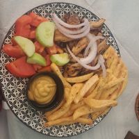 Mushroom gyros  at Ta Kaloudia in Corfu