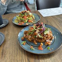 Spicy Chickpeas and Smashed Avocadoo  at Moka Largs in Largs