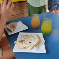 We've come back again! More avocado baleadas and juices at Yahongreh? in Roatan