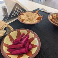 Hummus at Taha The Grandson in Agadir