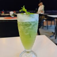 Mint and Lime Drink! Delish, nearly turned my face inside out on the first big gulp as its so tart,  but once the shock subsided I was prepared and enjoyed it 🤣 at Taha The Grandson in Agadir